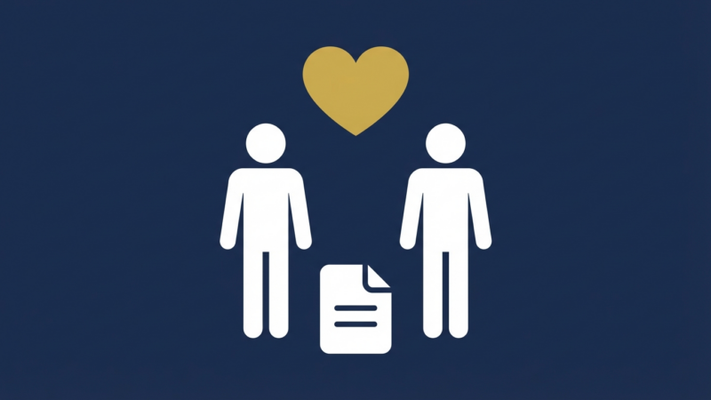 Perheoikeutta käsittelevän blogin pääkuva: vanhempi ja lapsi käsi kädessä ja lakiasiakirjat